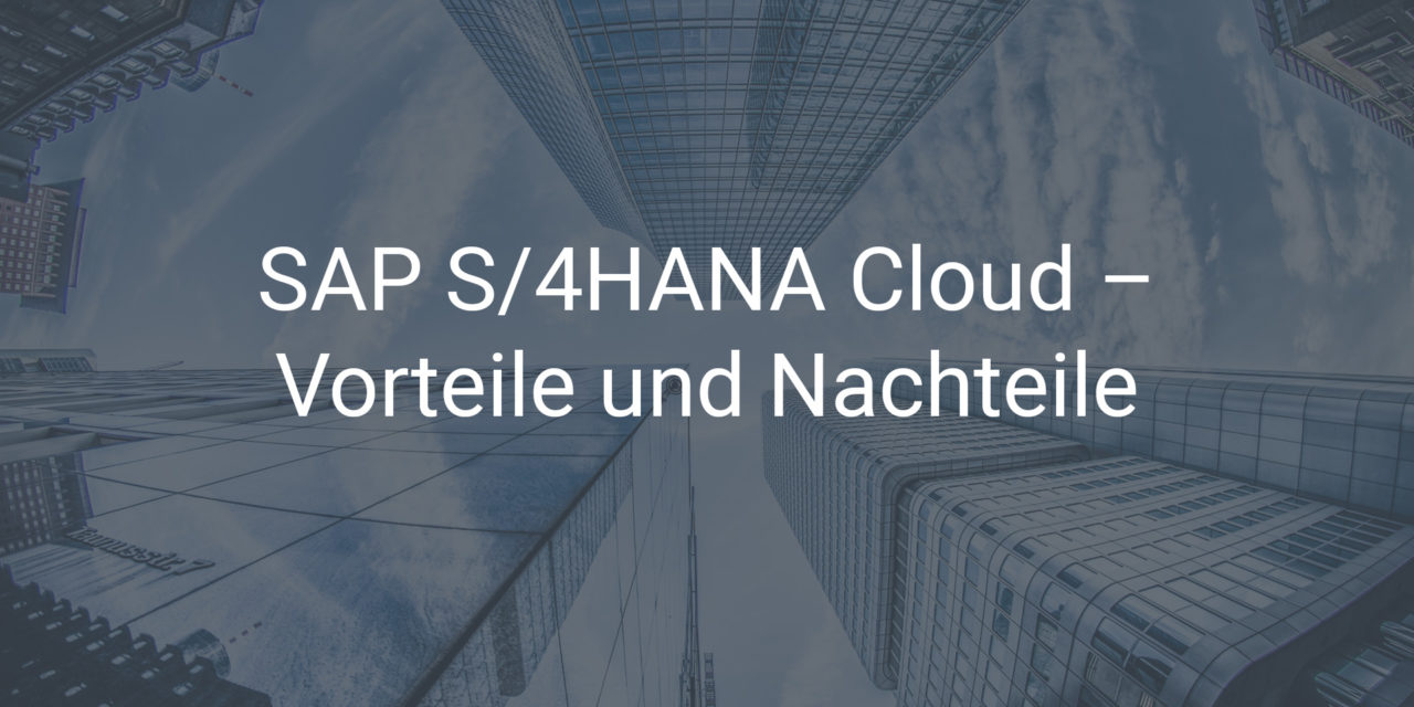 Vor- und Nachteile der SAP S/4HANA Cloud