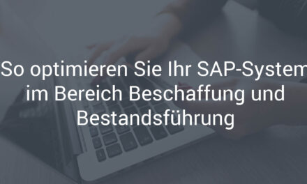 Beschaffung und Bestandsführung in SAP – so optimieren Sie Ihr System