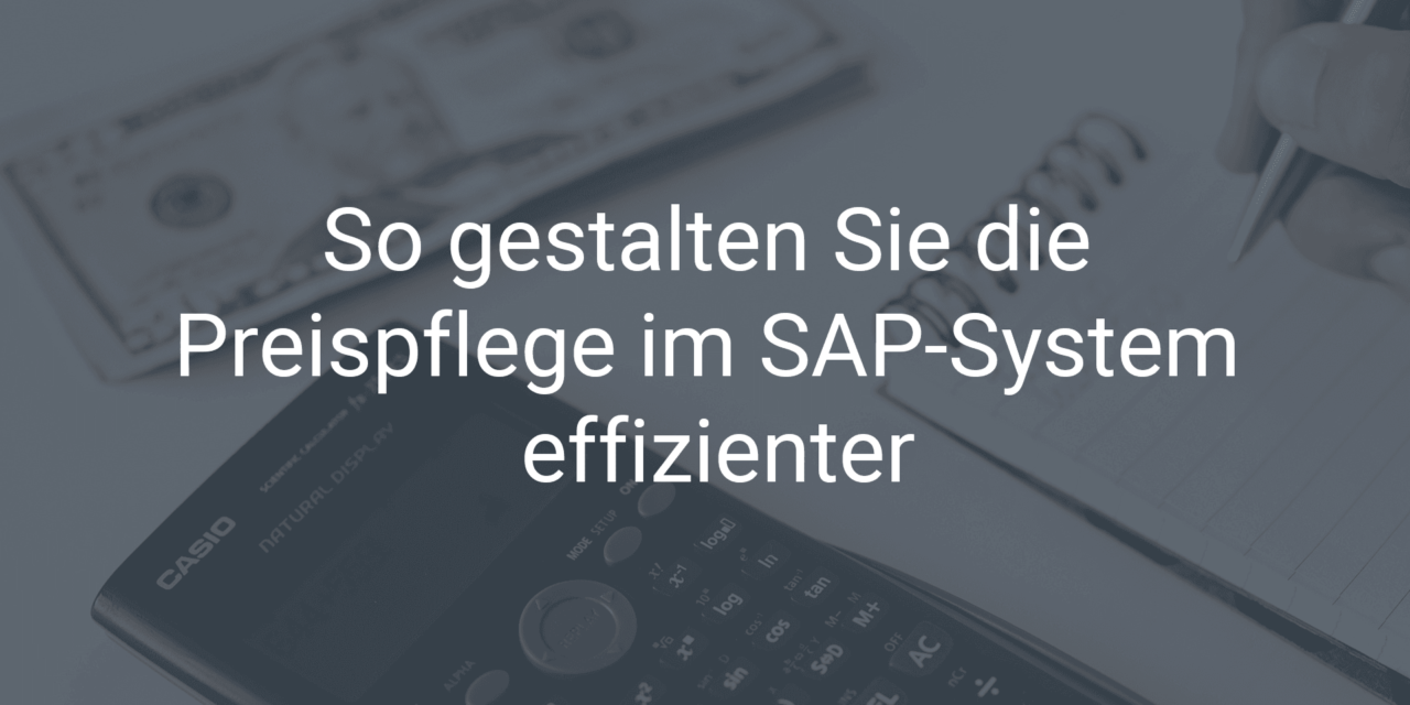 So gestalten Sie die Preispflege im SAP-System effizienter